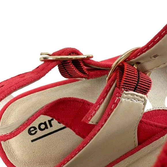 Earth Uptown Ursula Slingback Spicy Red Soft Suede Closed Toe Shoes Size 8M - Picture 13 of 16